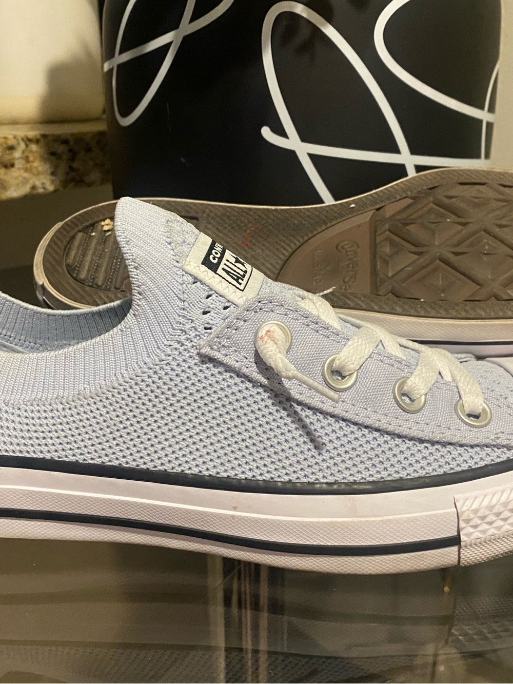 Converse All Star Slip-On Light Blue Low Top Sneakers ~ Sz 8 - Picture 3 of 8